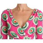 Dolce & Gabbana Pink Silk Cup Cake Sheath Stretch Dress DR2016-36