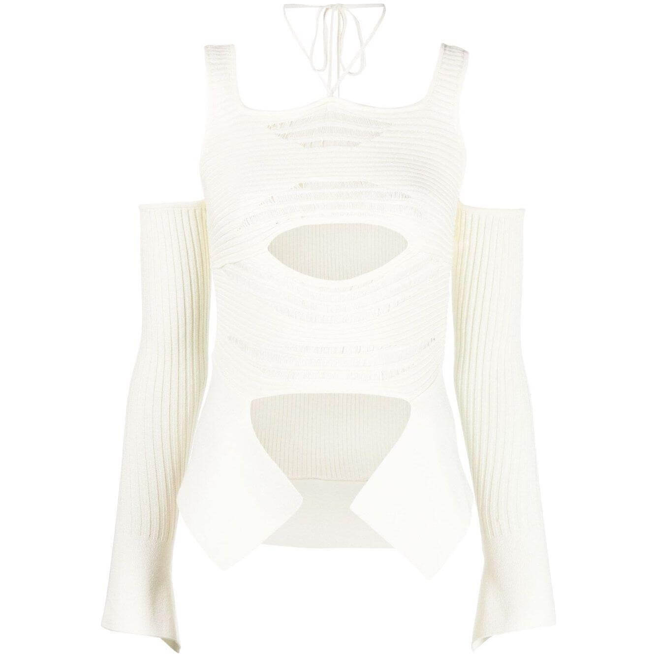 Andrea Adamo Top White Topwear Andrea Adamo White Smoke