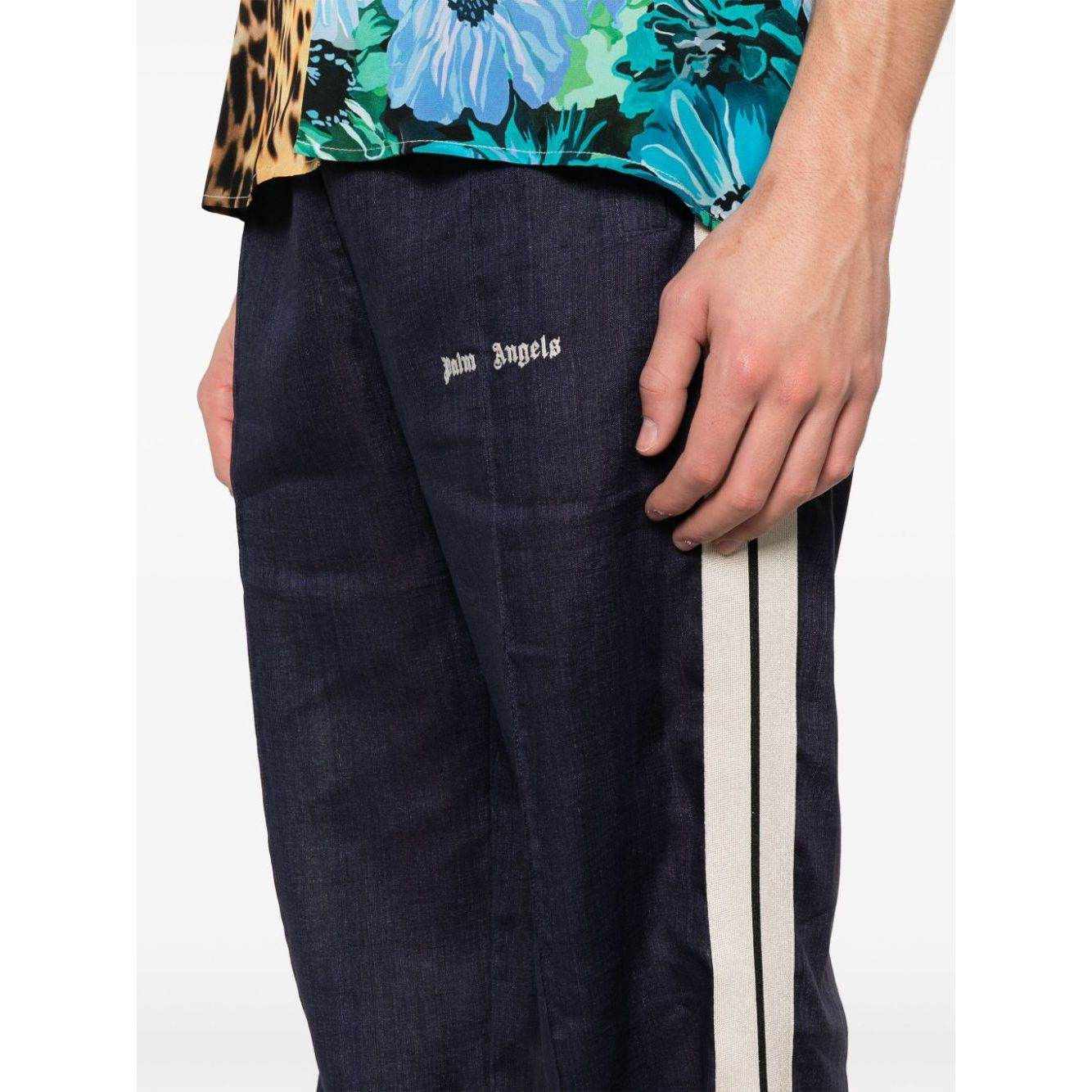 Palm Angels Trousers Blue Trousers