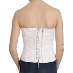 Dolce & Gabbana White PALERMO Cotton Bustier Top Corset TSH3398-46