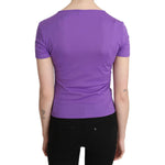 GF Ferre Purple 100% Polyester Short Sleeve Top Blouse TSH3424-40