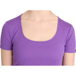 GF Ferre Purple 100% Polyester Short Sleeve Top Blouse TSH3424-40