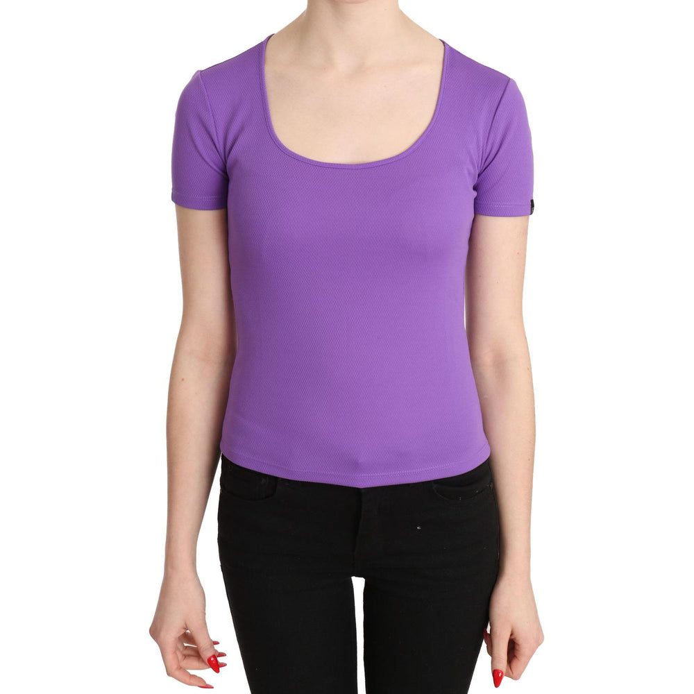 GF Ferre Purple 100% Polyester Short Sleeve Top Blouse TSH3424-40