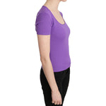 GF Ferre Purple 100% Polyester Short Sleeve Top Blouse TSH3424-40