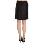 GF Ferre Black High Waist Curdoroy A-line Mini Skirt TSH3955-40