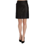 GF Ferre Black High Waist Curdoroy A-line Mini Skirt TSH3955-40