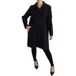 Dolce & Gabbana Coat Blue Cotton Women Trench Jacket JKT2495-36