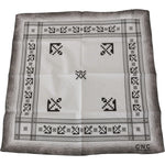 Costume National White Printed Bandana Cotton Scarf MS1503BG