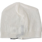 Costume National Beanie White Wool Blend Branded Hat HAT20127