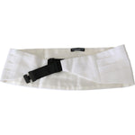 Dolce & Gabbana White Men Waist Belt Cotton Cummerbund BEL60656-50