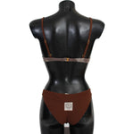 PINK MEMORIES Brown Lace Beachwear Two Piece Bikini Swimsuit BIK711-42