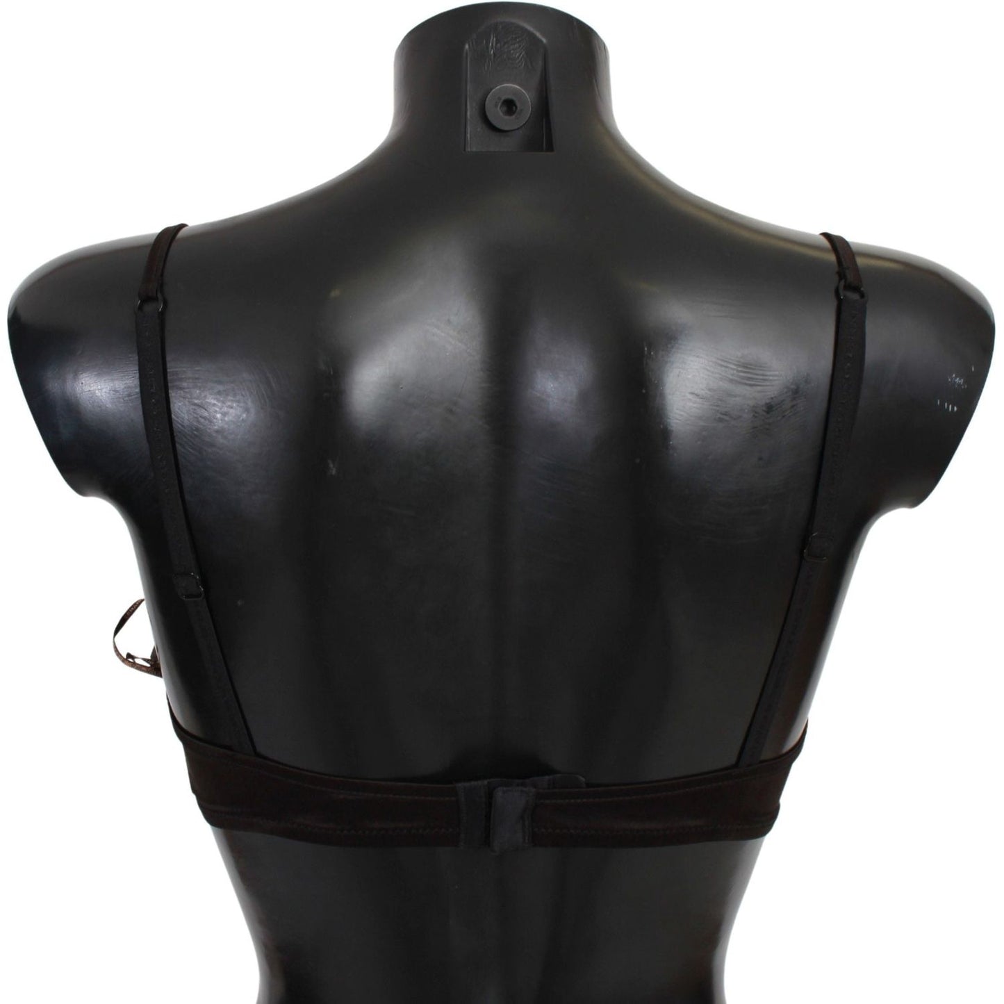 Ermanno Scervino Brown Sequined Balconcino Bra Underwear