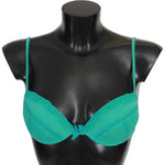 Ermanno Scervino Green Push Up Bra 100% Cotton Underwear BIK779-It2