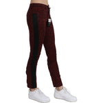 Costume National Dark Red Mid Waist Slim Fit Cotton Jeans PAN70641-26