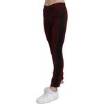 Costume National Dark Red Mid Waist Slim Fit Cotton Jeans PAN70641-26