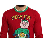 Dolce & Gabbana Red Wool Silk Pig of the Year Sweater TSH5219-46