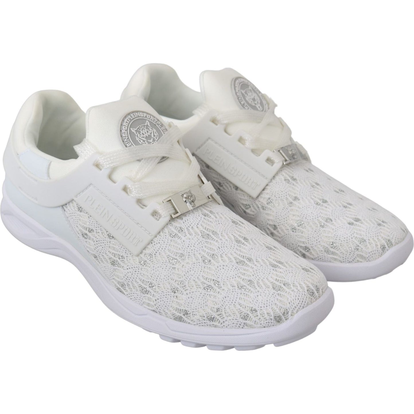 Philipp Plein White Polyester Casual Sneakers Shoes LA7172-37