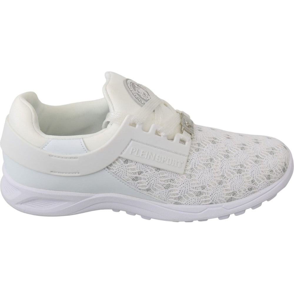 Philipp Plein White Polyester Casual Sneakers Shoes LA7172-37