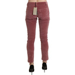Ermanno Scervino Red Mid Waist Skinny Cotton Pants PAN71146-40