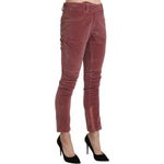 Ermanno Scervino Red Mid Waist Skinny Cotton Pants PAN71146-40