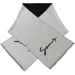 Givenchy Black White Wool Unisex Winter Warm Scarf Wrap Shawl MS1846