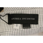 Andrea Incontri White Checkered Stretch Cotton Shorts GSS10709-1