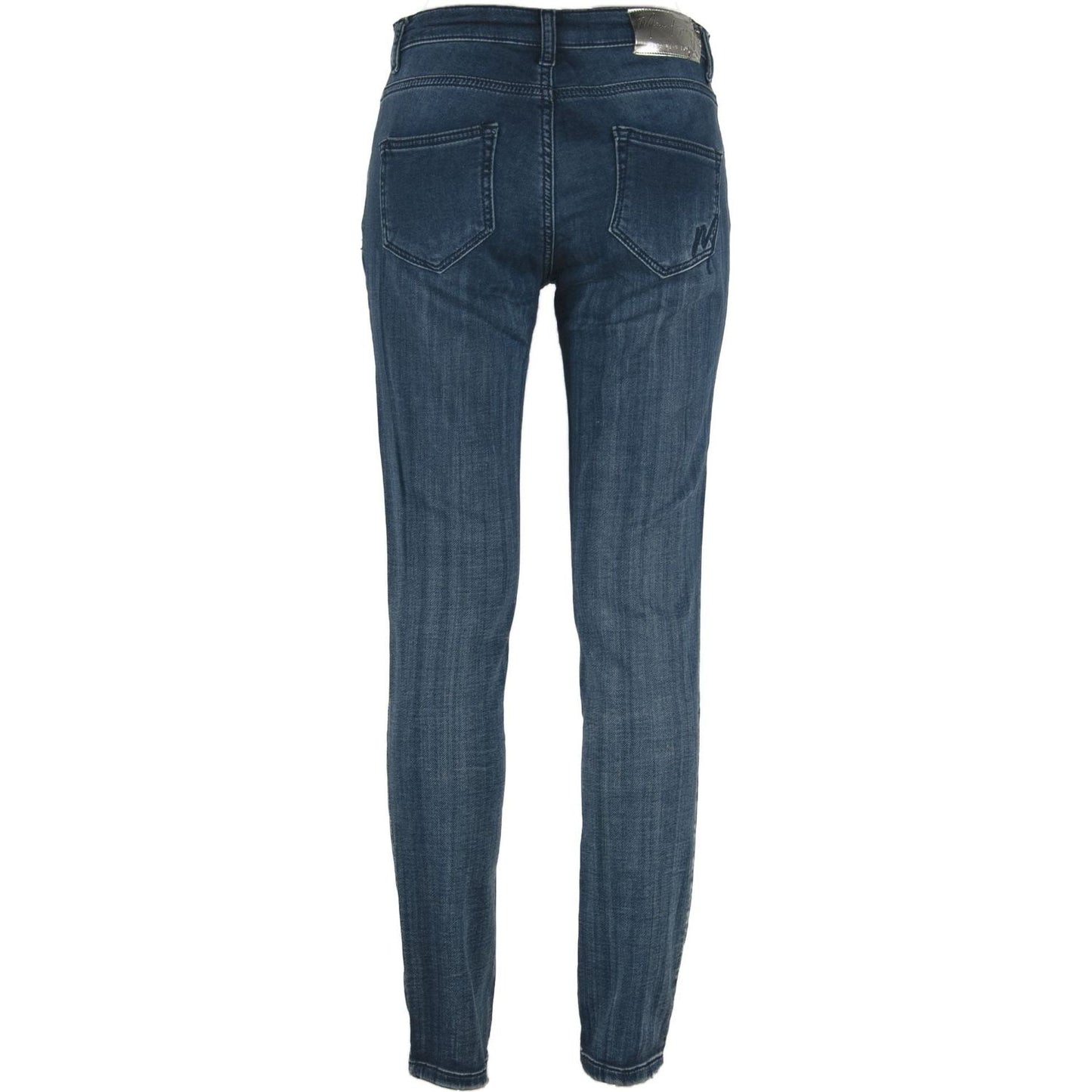 Maison Espin Chic Skinny Blue Sweat Pants Jeans & Pants Maison Espin Dark Slate Gray
