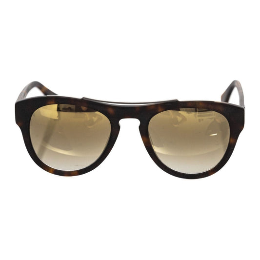 Frankie Morello Brown Acetate Men's Sunglass