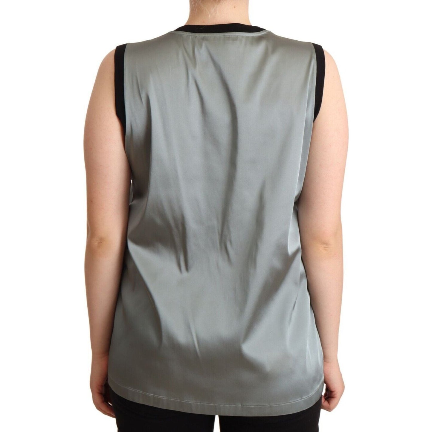 Dolce & Gabbana Silver Round Neck Sleeveless Casual Tank Top TSH1429 - 48