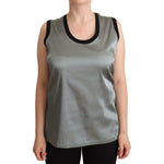 Dolce & Gabbana Silver Round Neck Sleeveless Casual Tank Top TSH1429 - 48