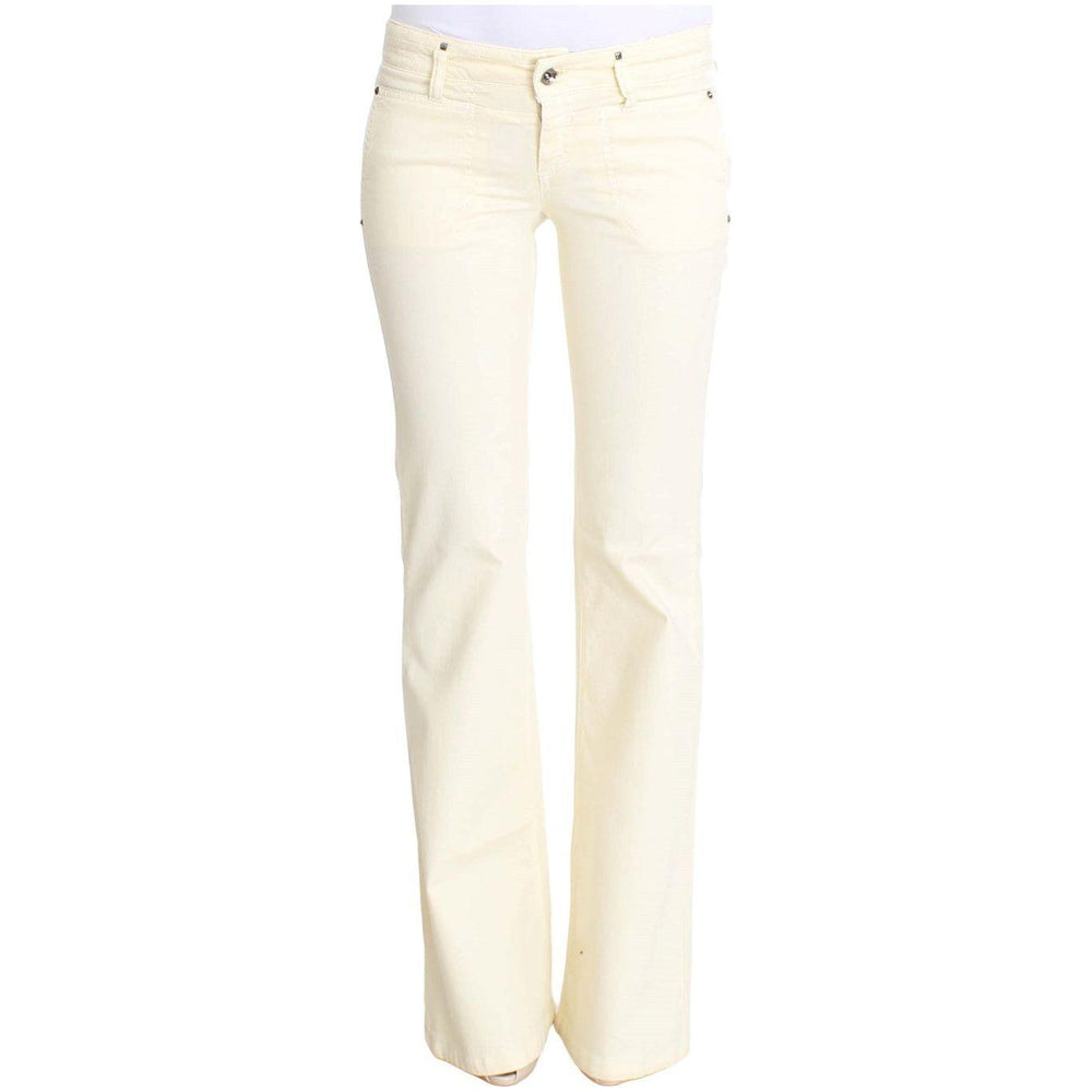 Costume National White Cotton Stretch Flare Jeans SIG30213-1