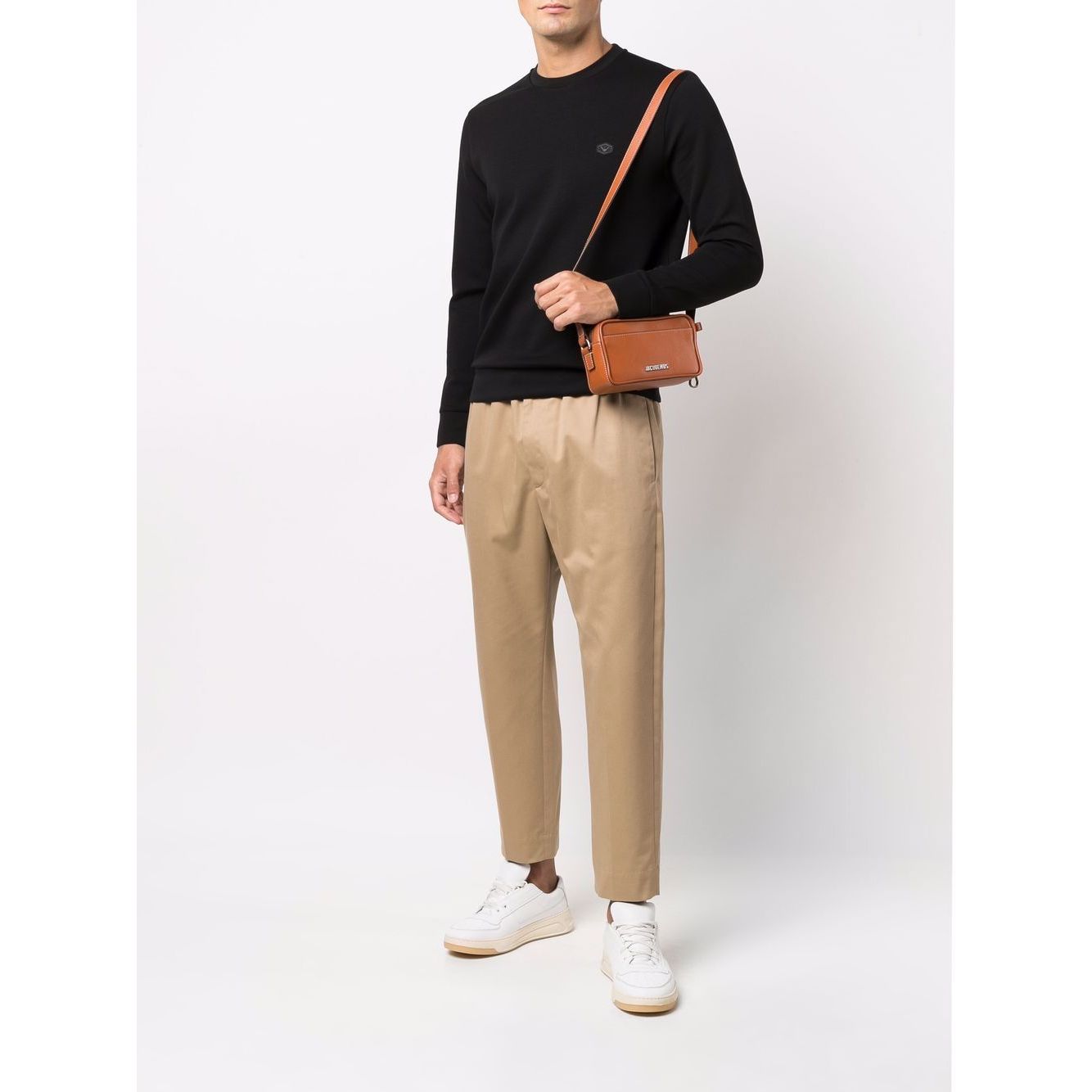 Emporio Armani logo-patch crew-neck Sweatshirt Topwear