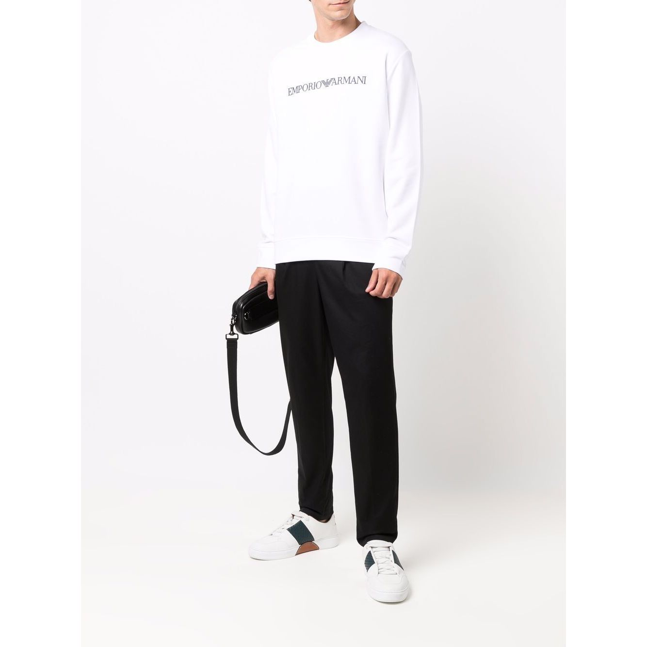 Emporio Armani Modal blend sweatshirt with logo print Topwear