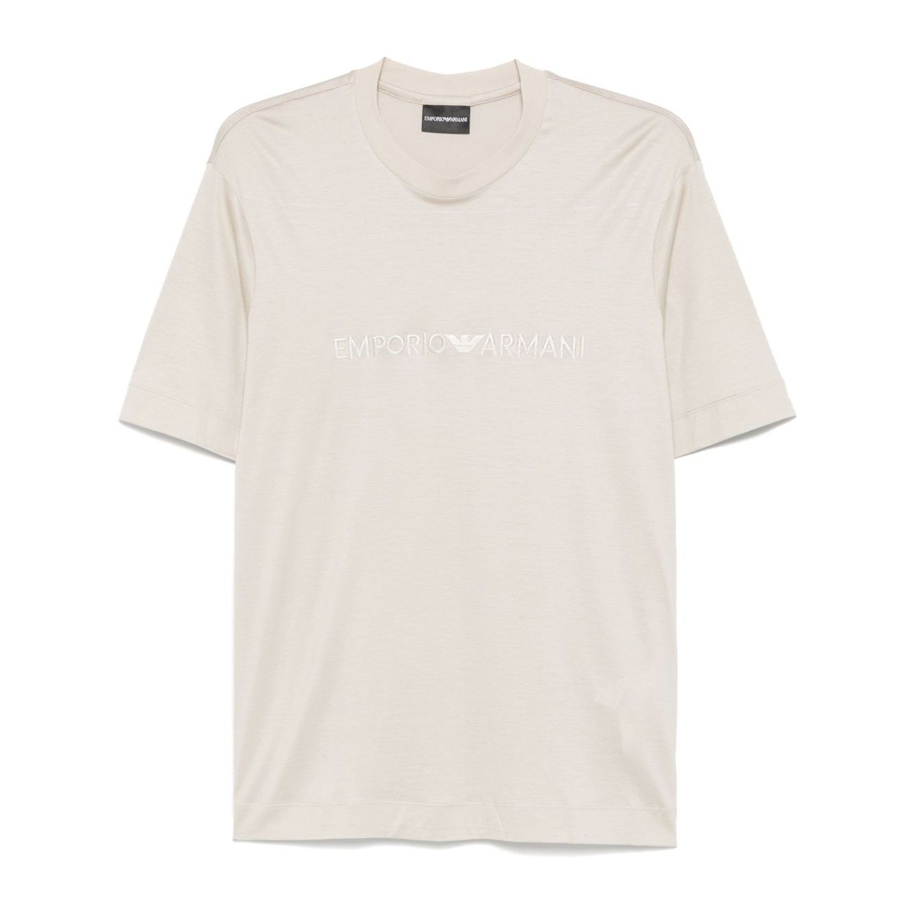 Emporio Armani ASV jersey-Lyocell blend T-shirt with embroidery Topwear