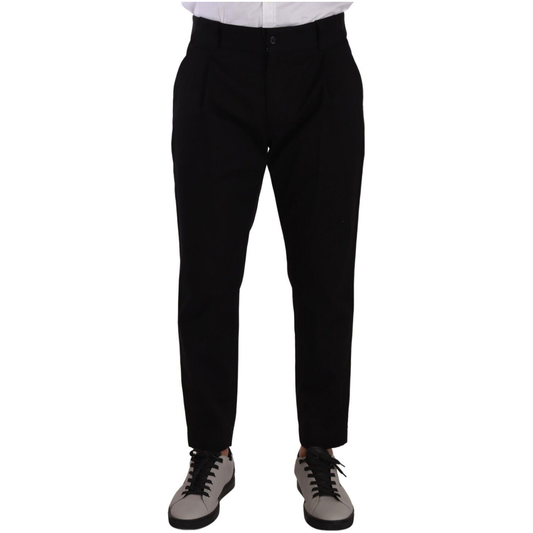 Dolce & Gabbana Black Cotton Stretch Chinos Trouser Jeans