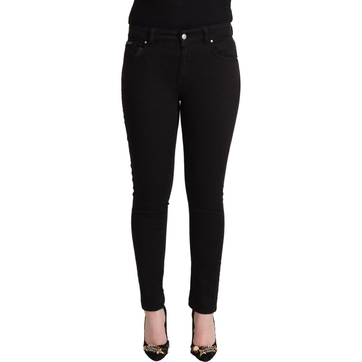 Dolce & Gabbana Chic Slim Fit Black Denim Jeans Dolce & Gabbana Black