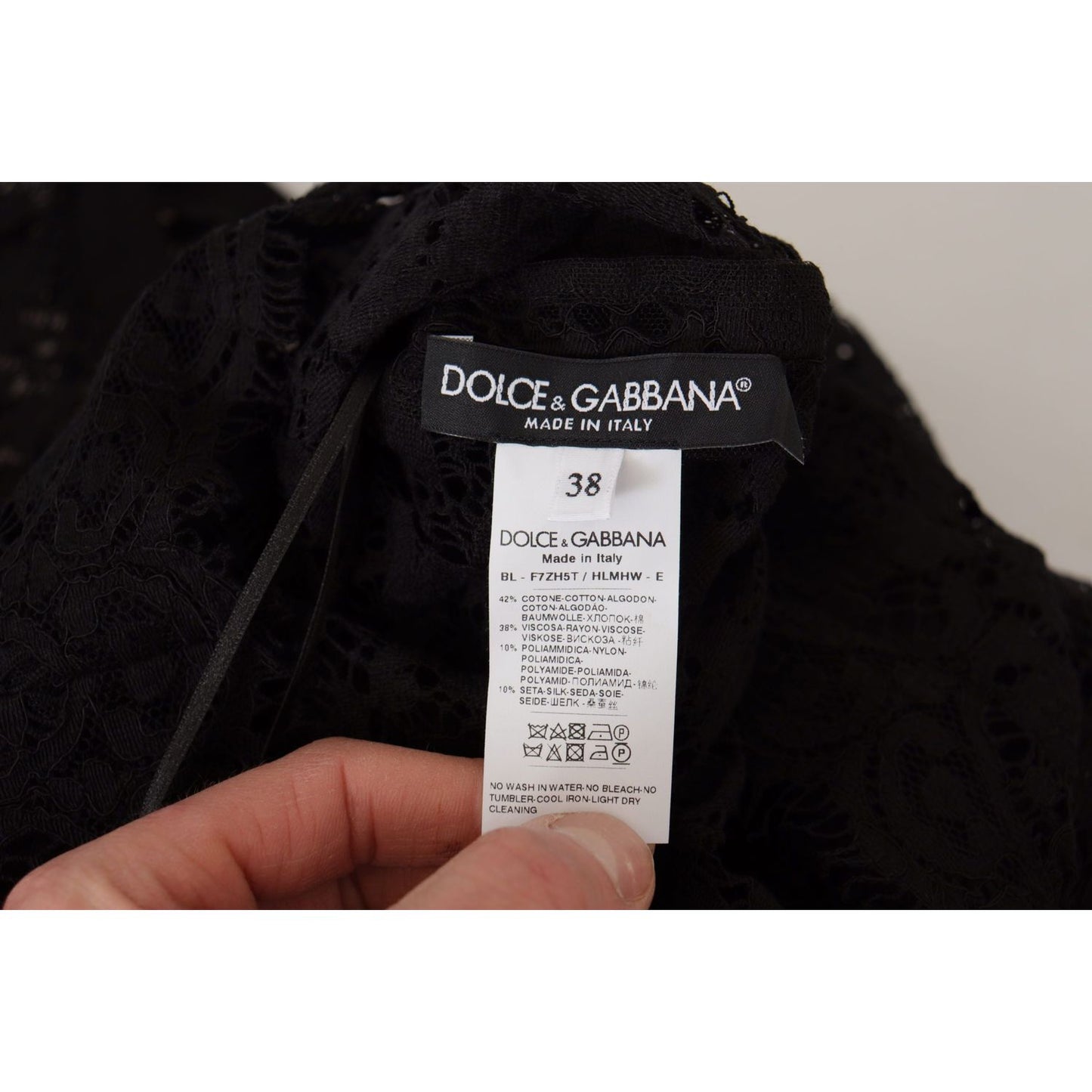 Dolce & Gabbana Elegant Black Long Sleeve Blouse Top Dolce & Gabbana Black