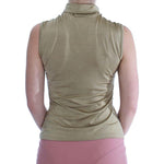 Exte Gold Nylon Turtleneck Top Blouse SIG30859#2-1