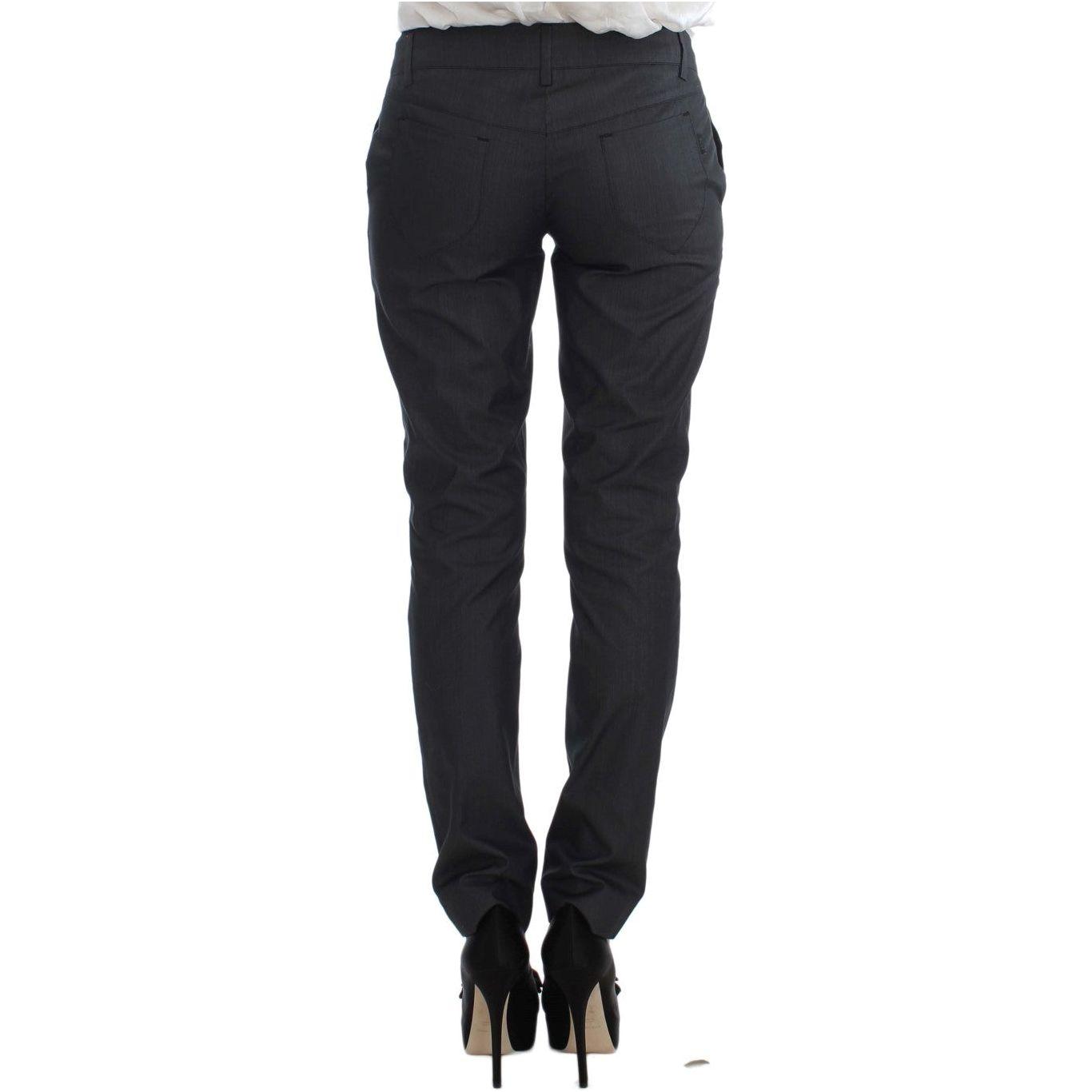 Exte Gray One Button Two Piece Suit SIG30912-1