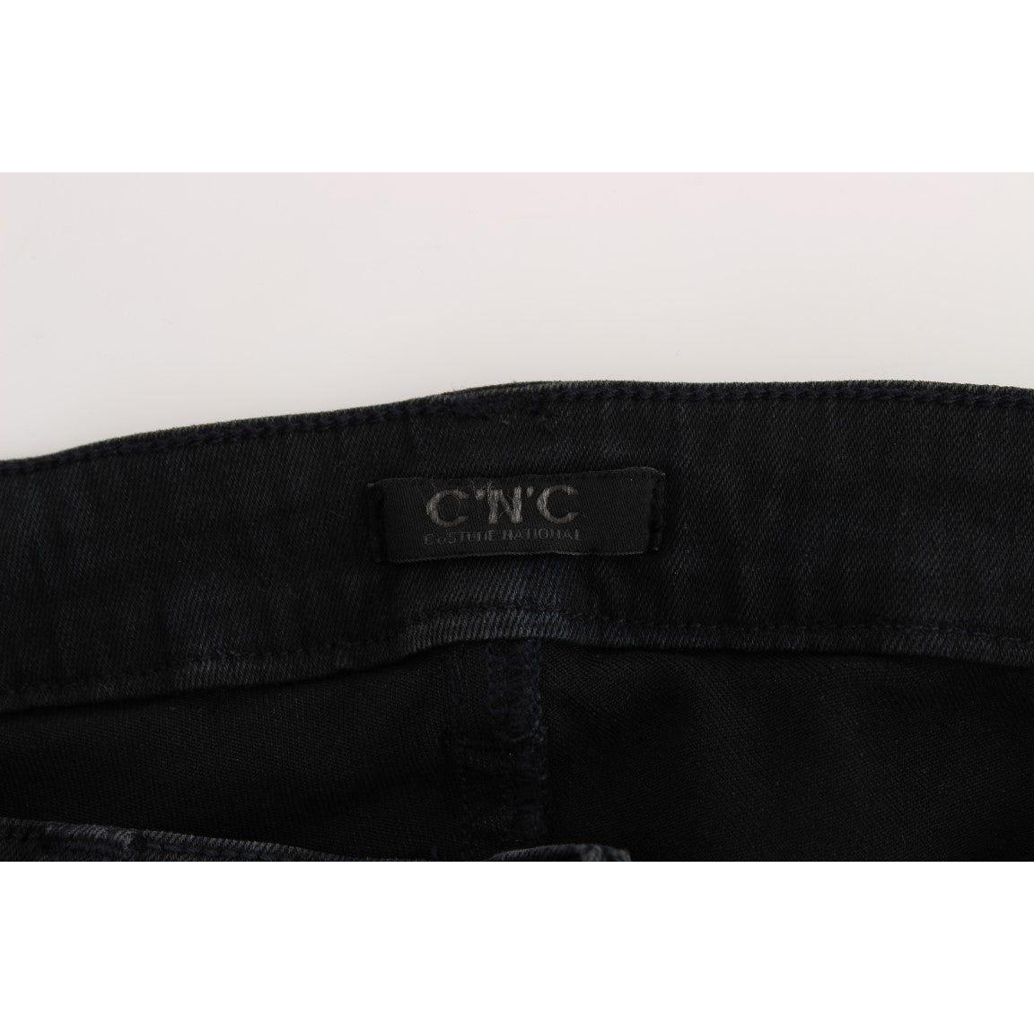 Costume National Sleek Slim Fit Designer Jeans in Classic Black Jeans & Pants Costume National Black