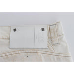Costume National White Cotton Slim Fit Bootcut Jeans SIG32590-1