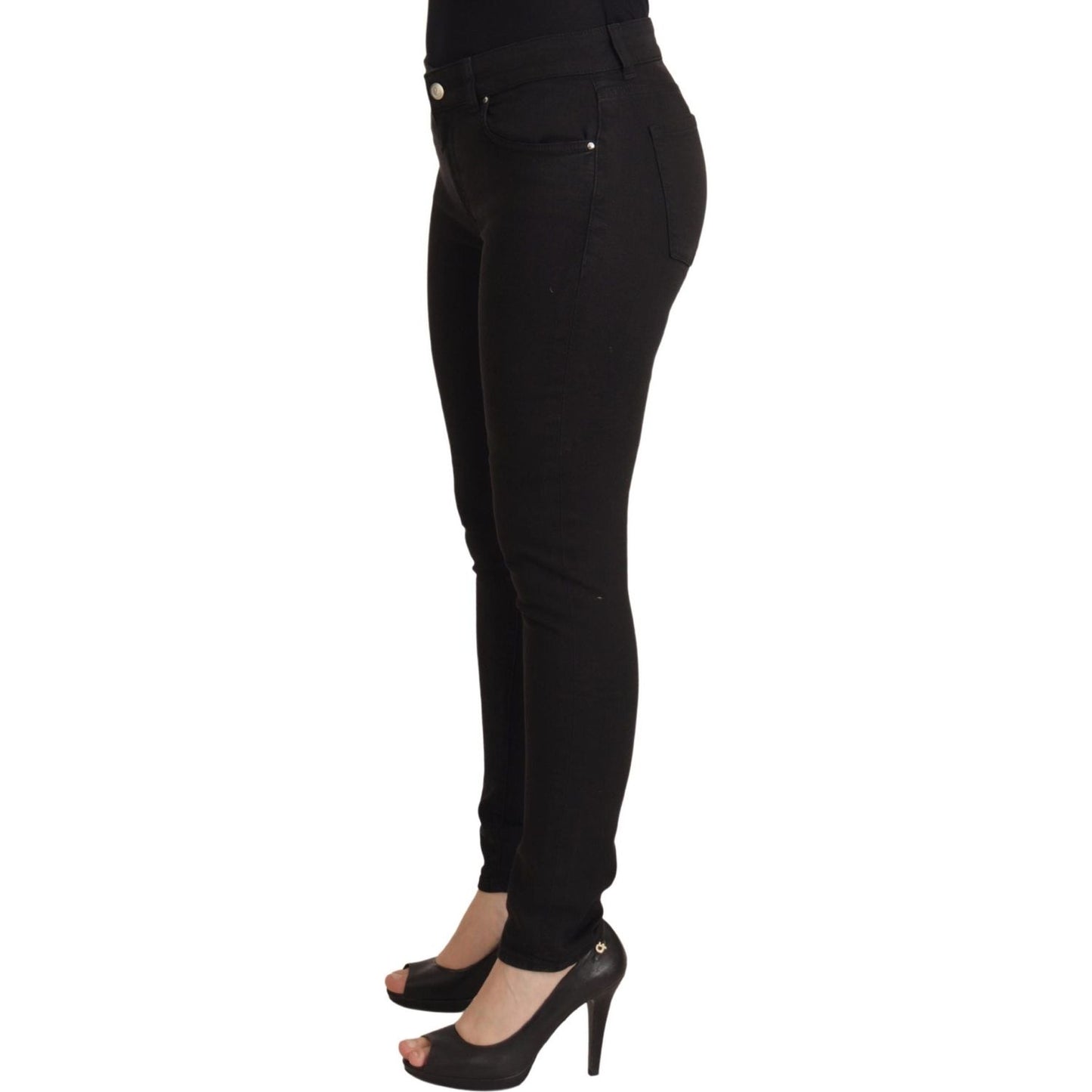Dolce & Gabbana Sleek Black Cotton Stretch Skinny Jeans Dolce & Gabbana Black