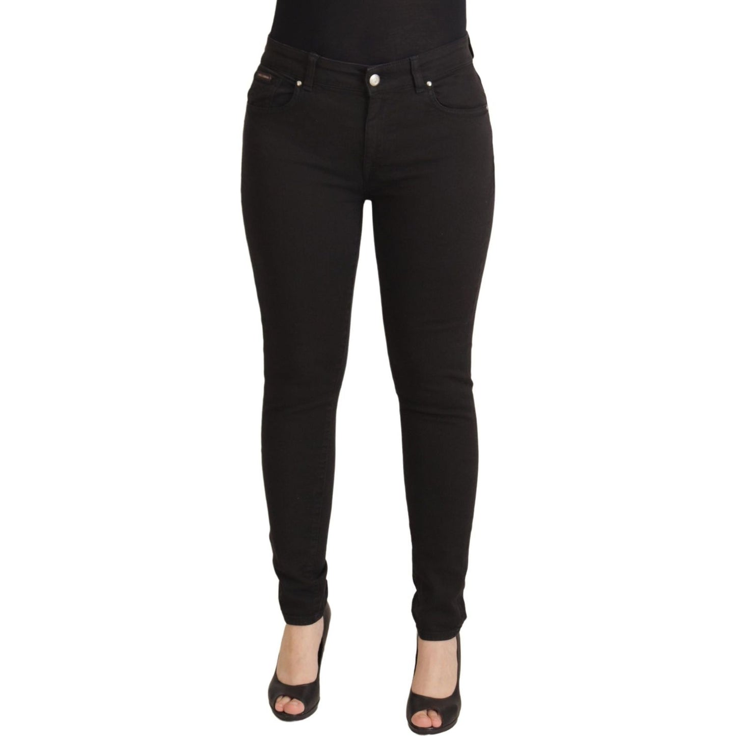 Dolce & Gabbana Sleek Black Cotton Stretch Skinny Jeans Dolce & Gabbana Black