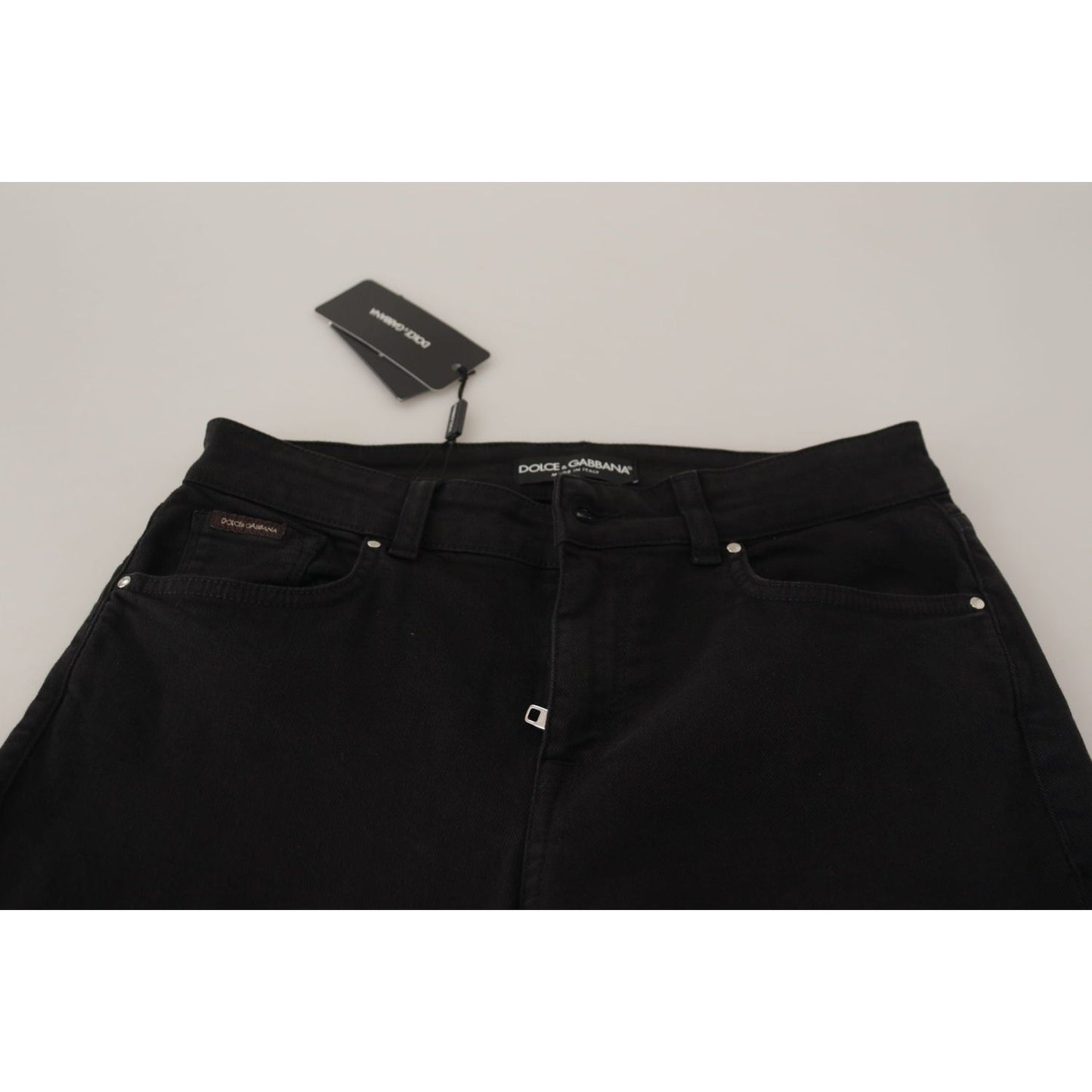 Dolce & Gabbana Sleek Black Cotton Stretch Skinny Jeans Dolce & Gabbana Black