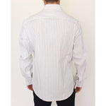 Ermanno Scervino White Black Striped Regular Fit Casual Shirt SIG10177-1