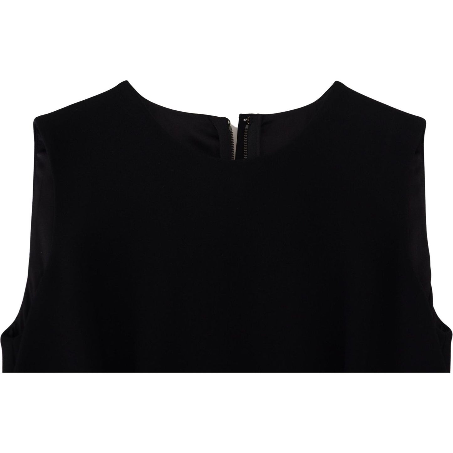 Dolce & Gabbana Elegant Fit and Flare Black Sheath Dress Dolce & Gabbana Black