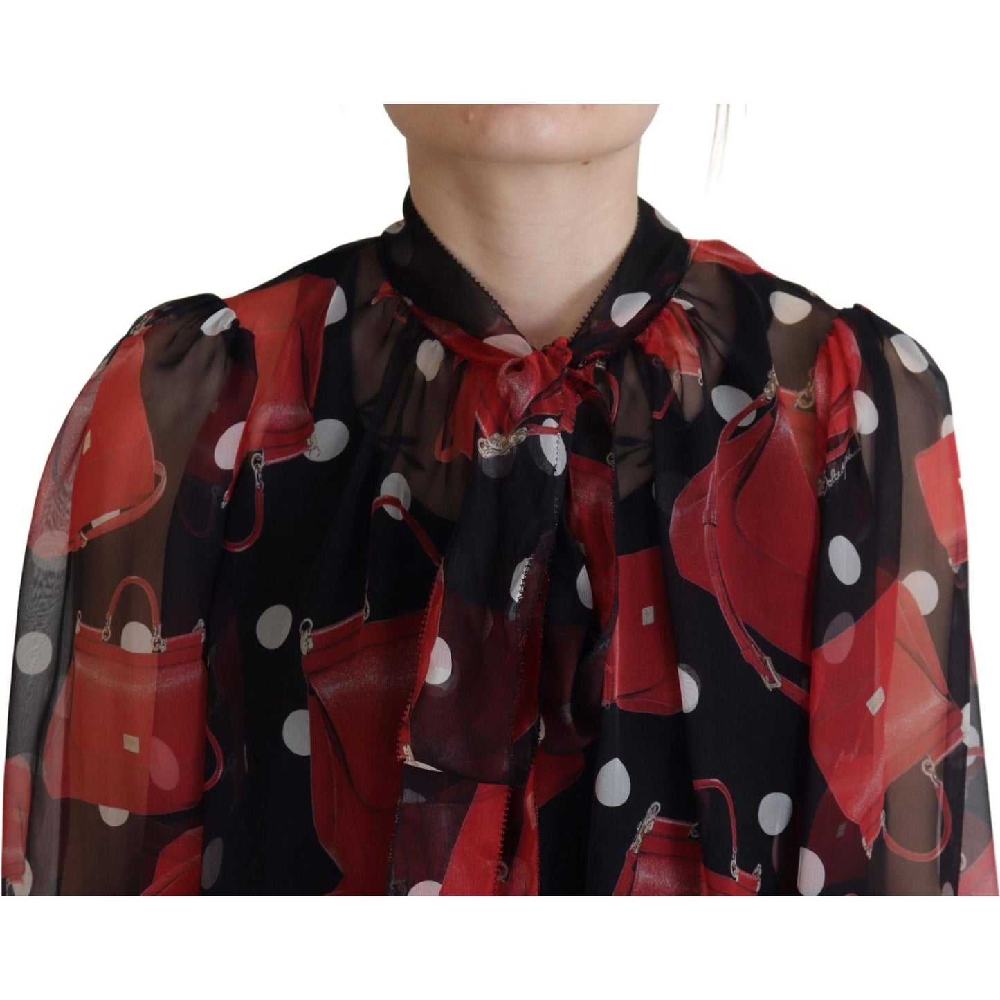 Dolce & Gabbana Sicilian Print Silk Blouse - Luxurious & Chic Dolce & Gabbana Black