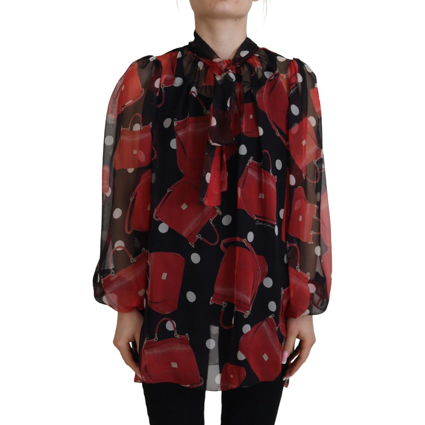 Dolce & Gabbana Sicilian Print Silk Blouse - Luxurious & Chic Dolce & Gabbana Black