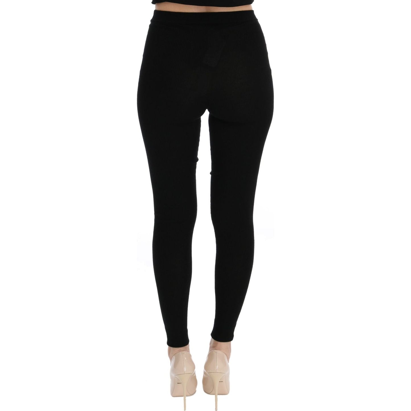 Dolce & Gabbana Elegant Black Cashmere Pants Dolce & Gabbana Black