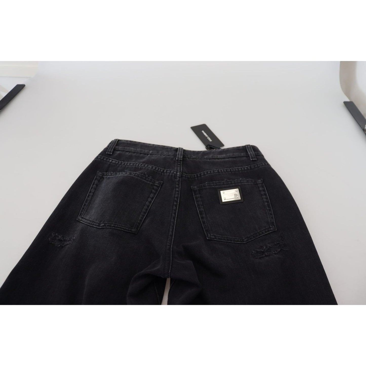 Dolce & Gabbana Chic Black Denim Pants - Elevate Your Wardrobe Dolce & Gabbana Light Gray